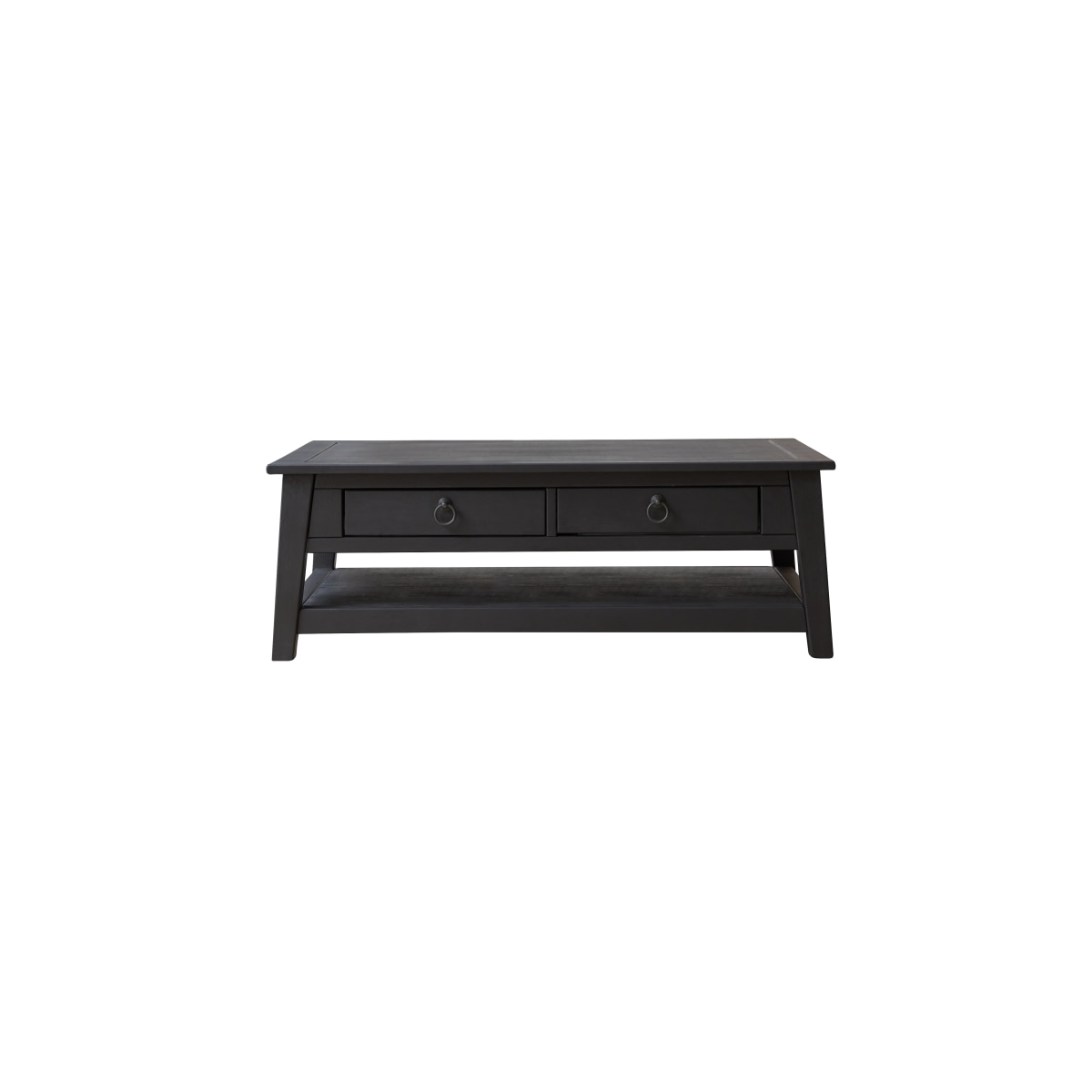 Table basse en Pin massif, THAKI BLACK noir, TIKAMOON