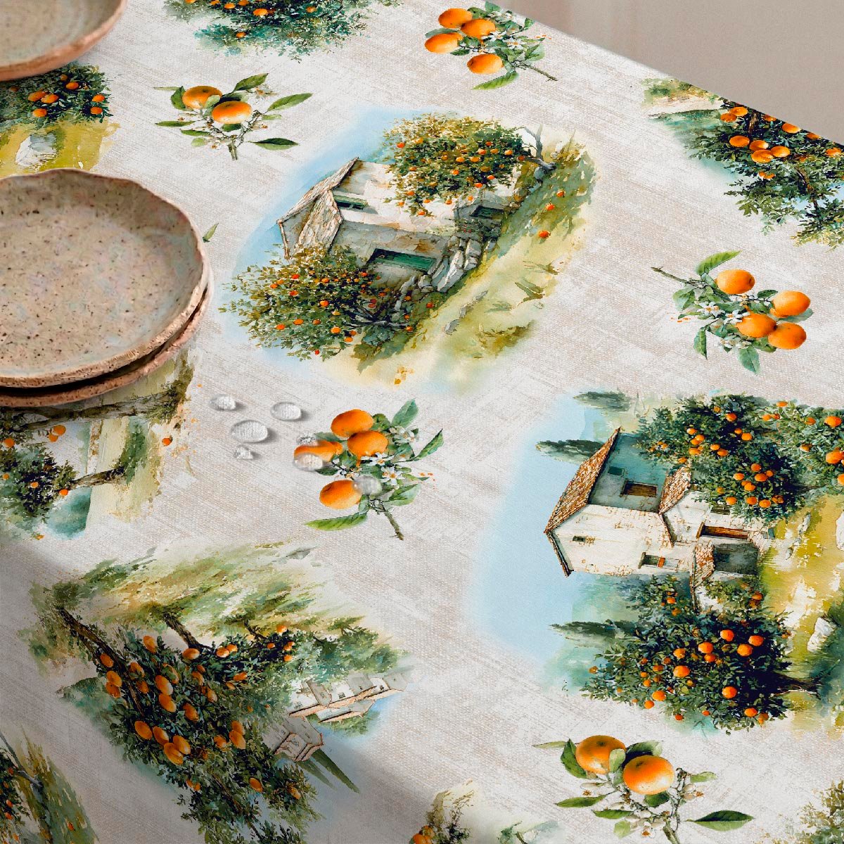Nappe anti-taches Villaorange - 100% coton - multicolore, NAF NAF HOME