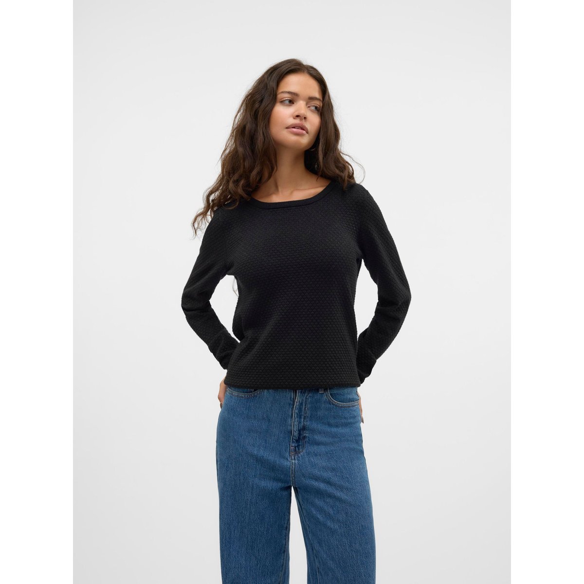 Pull En Maille noire - black, VERO MODA
