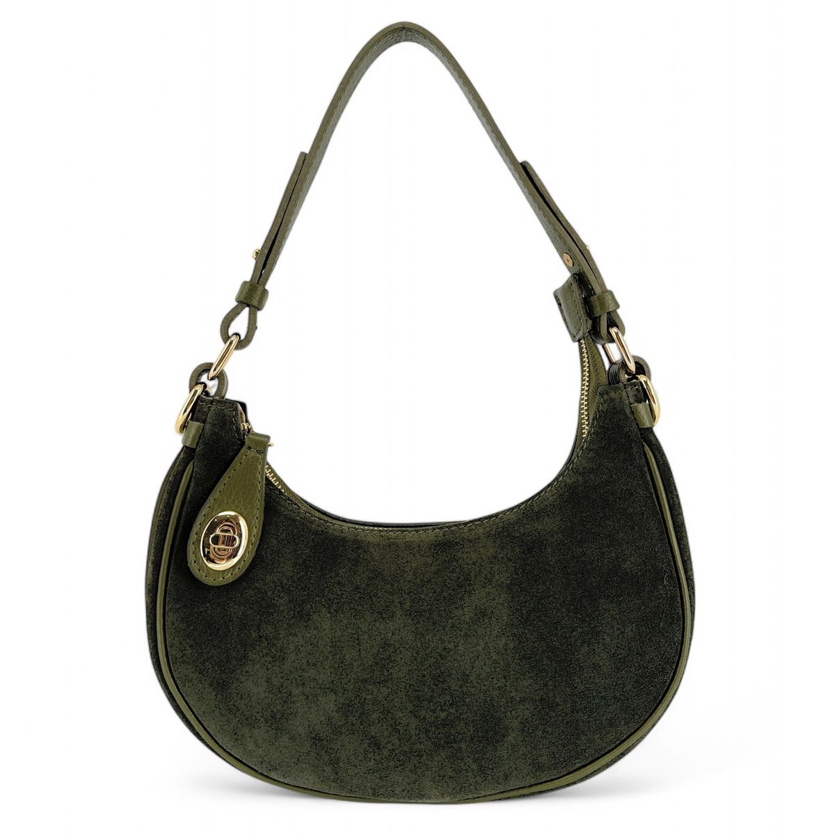Sac à main en croute de cuir MUNE kaki, OH MY BAG