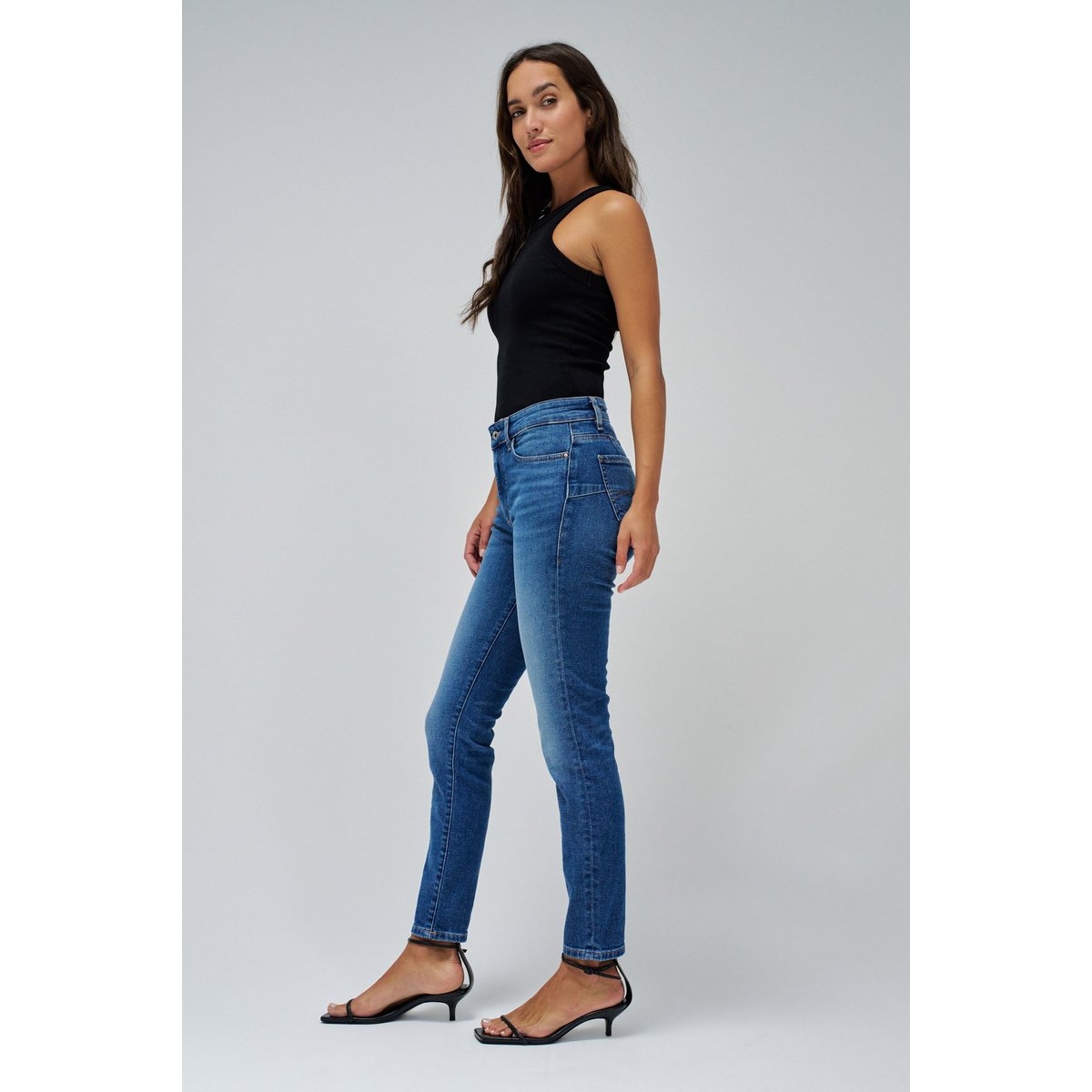 JEAN DESTINY PUSH UP CROPPED SKINNY bleu, SALSA JEANS
