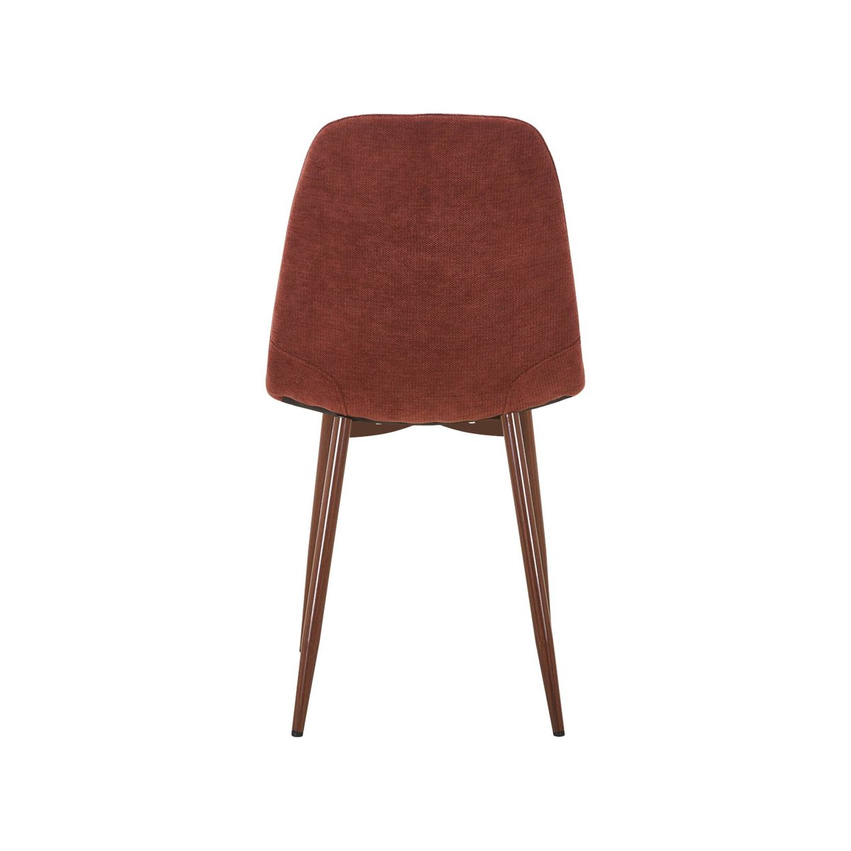 Chaise décor bois teinte noyer et tissu (lot de 4) VERA rouge, SWEEEK