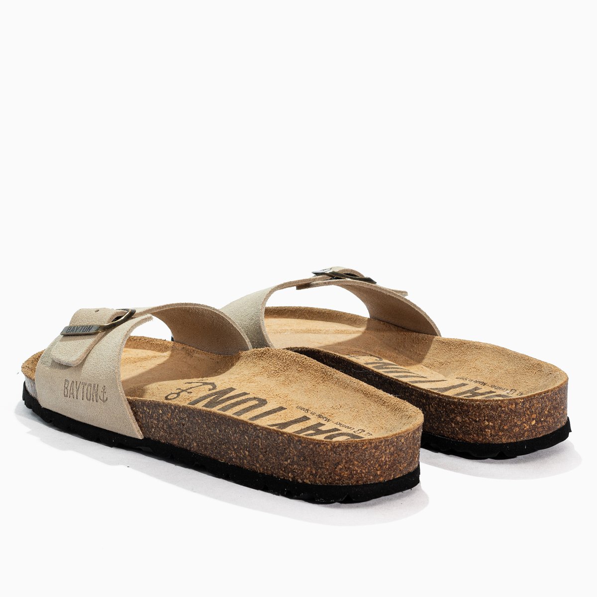 Sandales en cuir suédé ZEPHYR beige, BAYTON