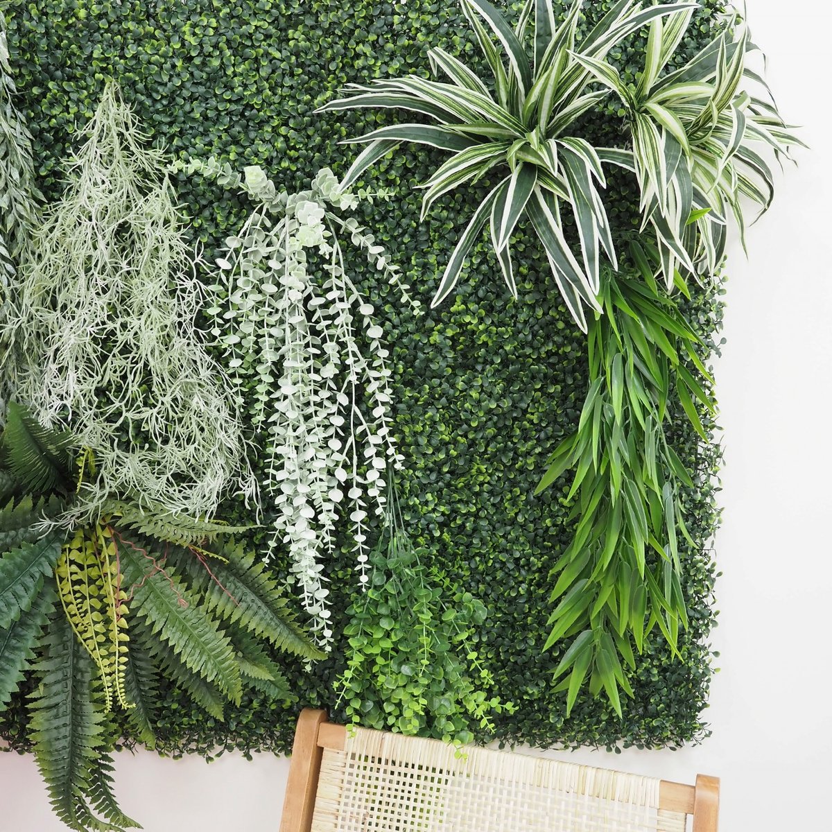 Mur végétal artificiel de buis 40cm vert, LIGNE DECO