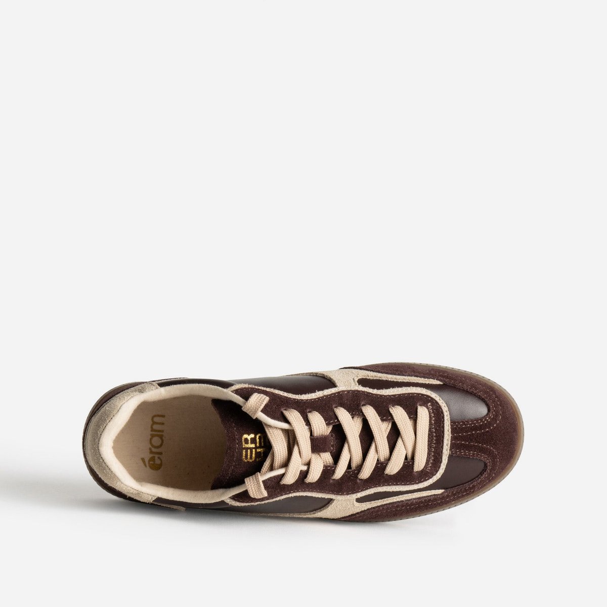 Basket en cuir POLINA bordeaux, ERAM