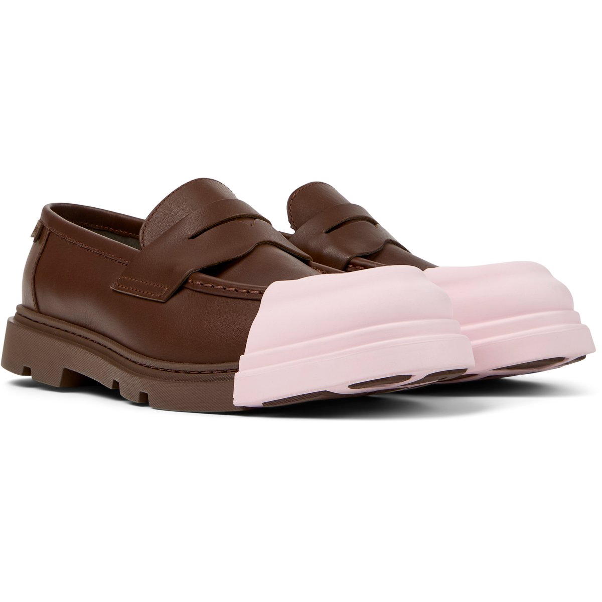 Mocassins Cuir JUNCTION marron moyen, CAMPER