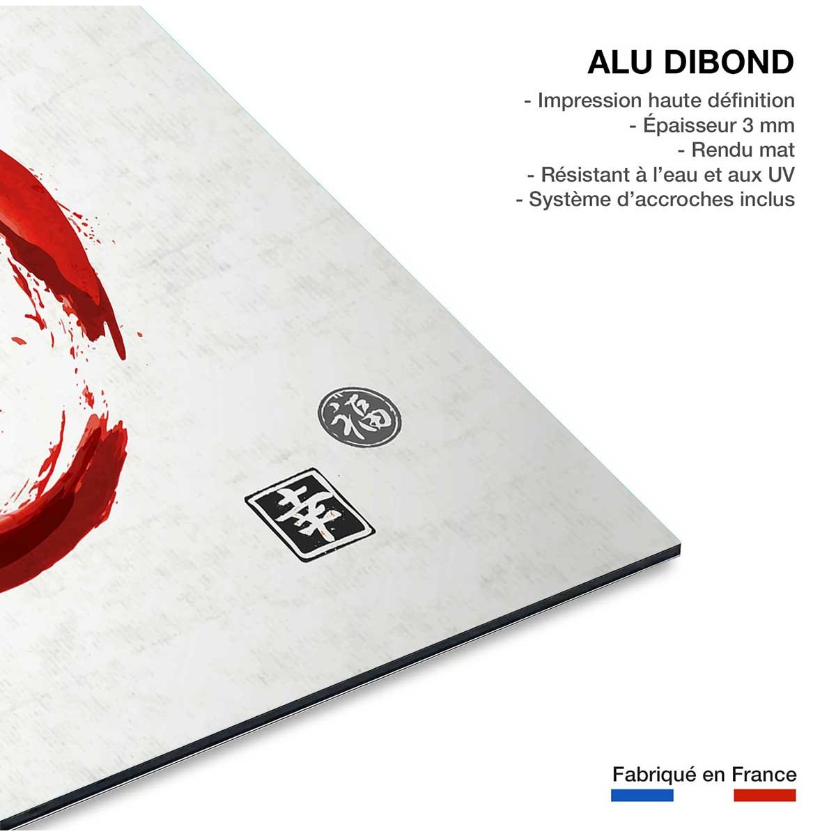 Tableau zen circle japonnais tableau alu dibond, HEXOA