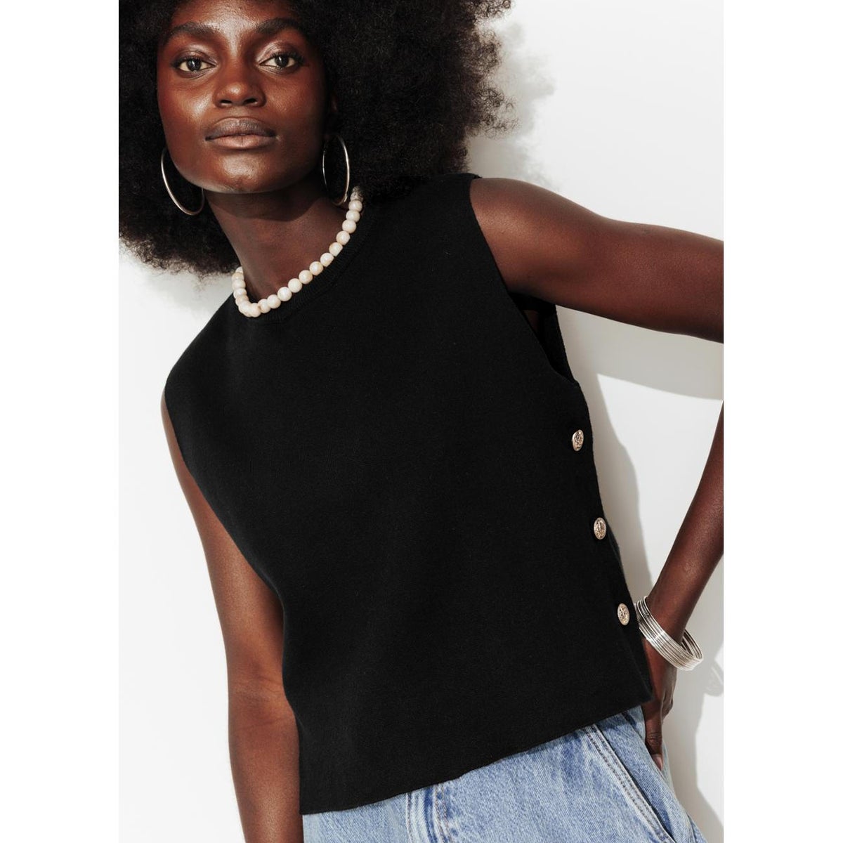 Pull sans manches noir, PROMOD