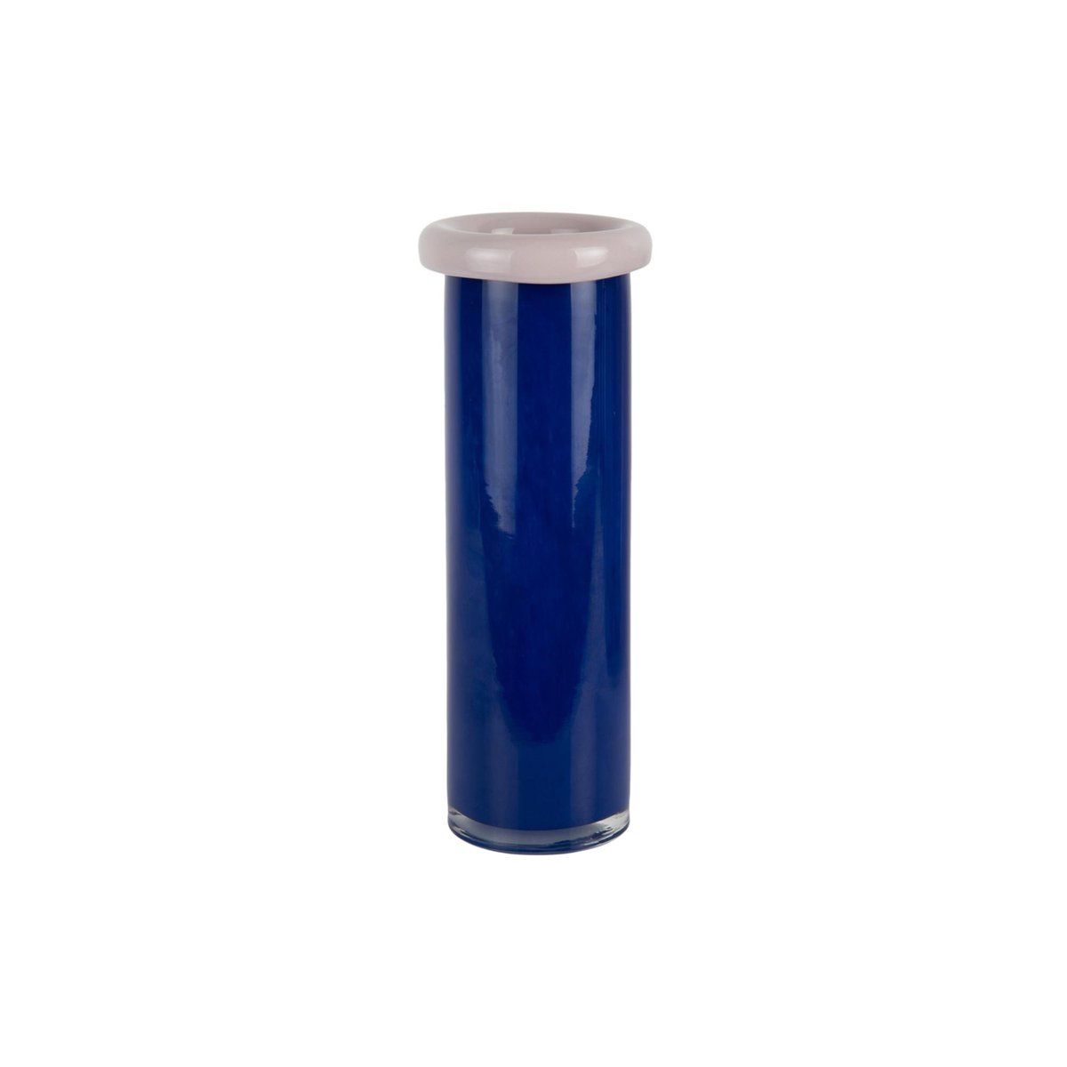 Vase Verre PLEGADO M bleu cobalt, PRESENT TIME