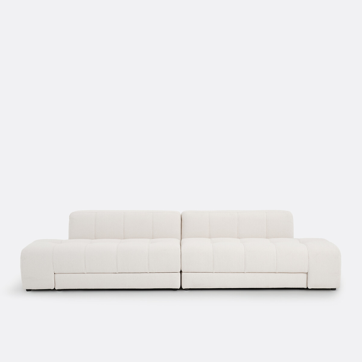 Canapé droit, 5 places, 4 en 1, en bouclette fine, FANO ecru, LA REDOUTE INTERIEURS