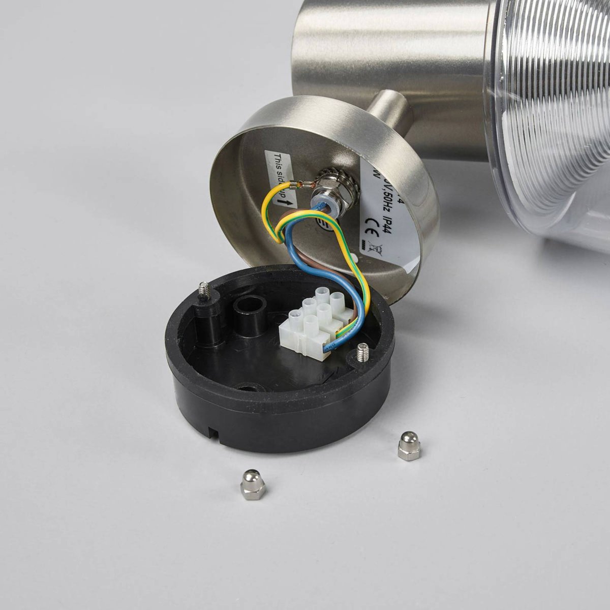 Applique extérieure en inox moderneLED acier inoxydable, transparent, LINDBY