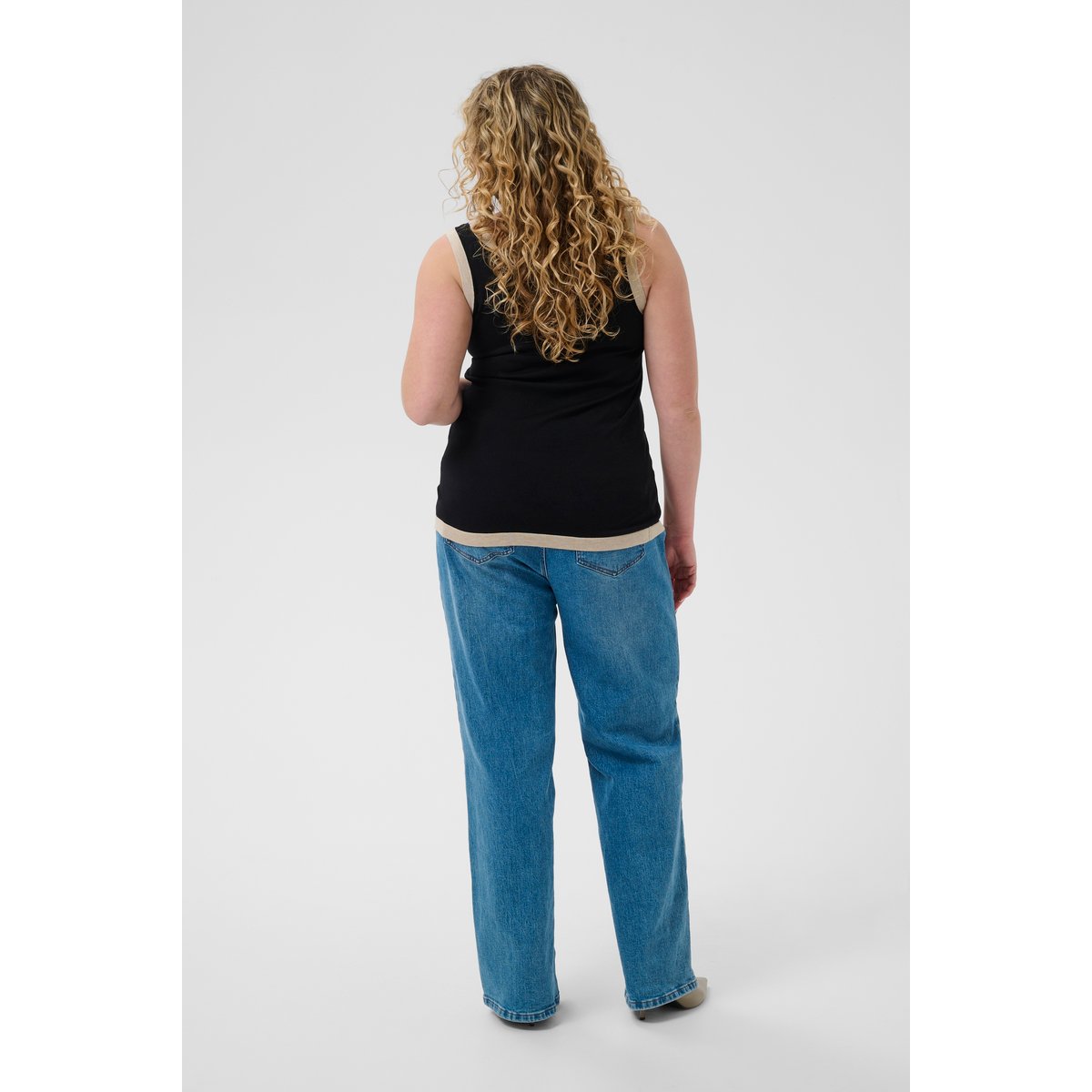 Pullover tricoté noir black deep, KAFFE CURVE