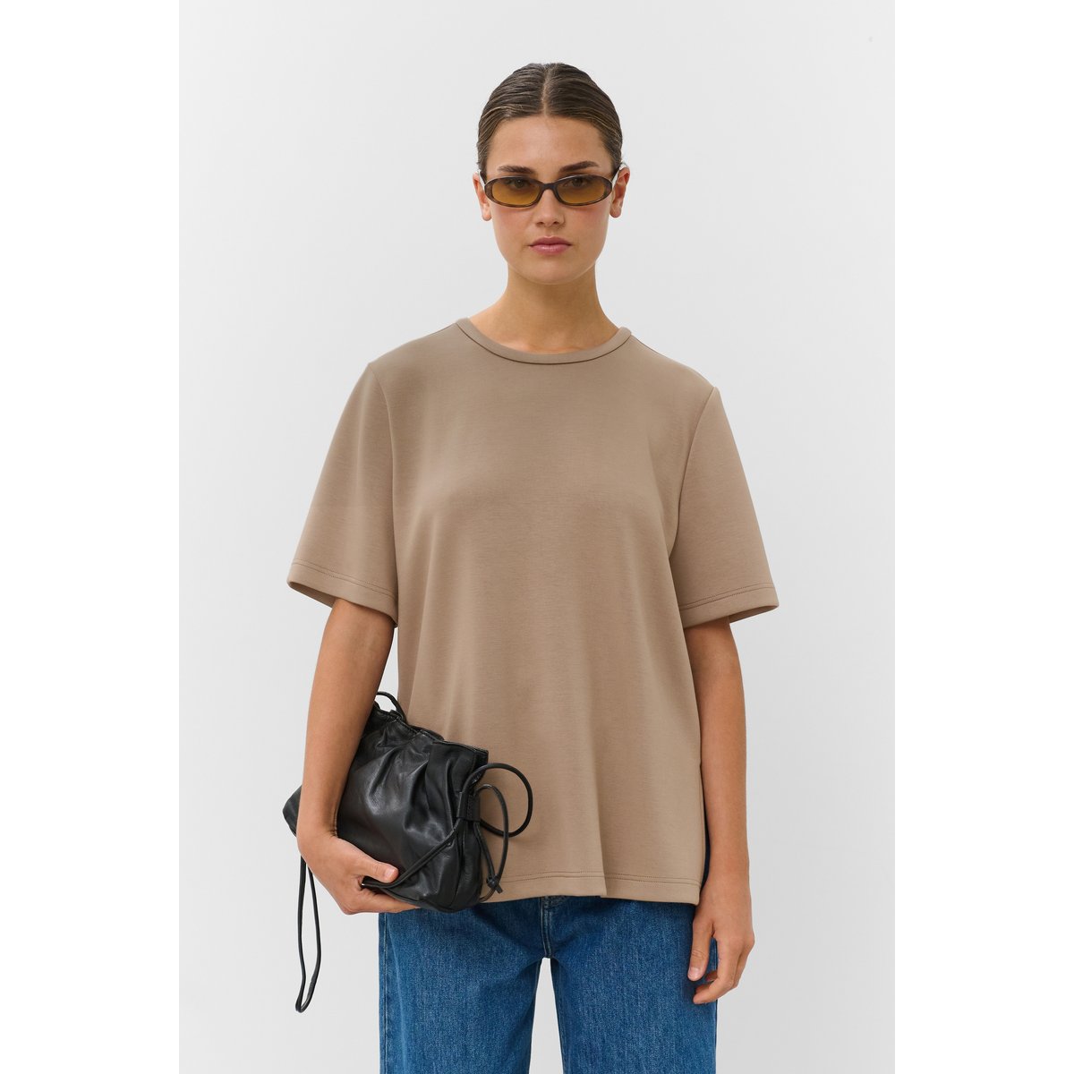 T-shirt marron walnut, SOAKED IN LUXURY