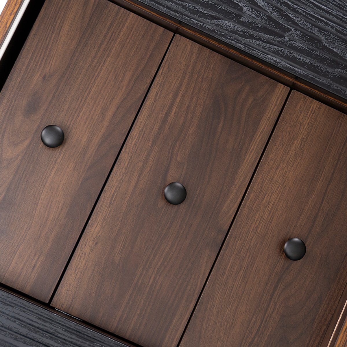 Buffet avec 2 portes et 3 tiroirs, NOVAKD Buffet noyer, MEUBLES COSY
