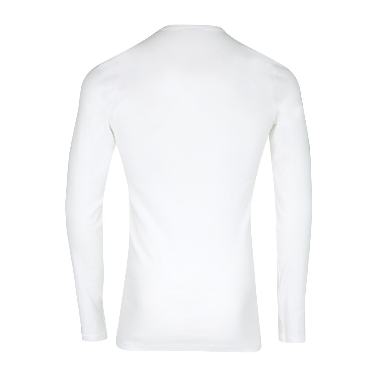 T-shirt col rond manches longues  PUR COTON PREMIUM blanc, EMINENCE