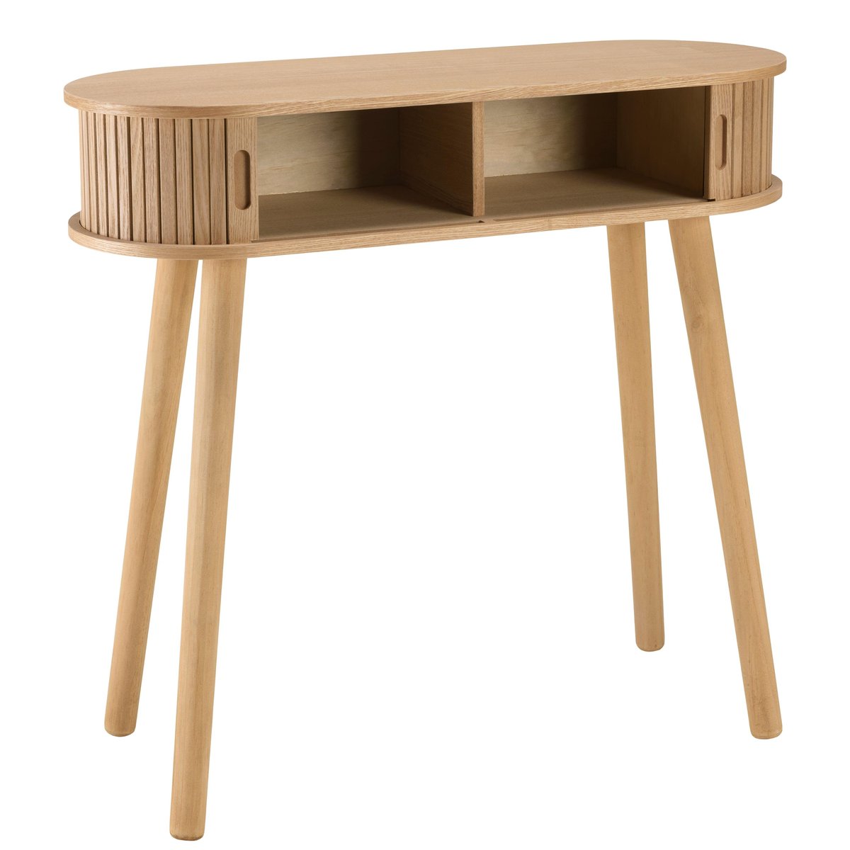 Console ovale  en bois couleur naturelle CASTILLE bois naturel, PIER IMPORT