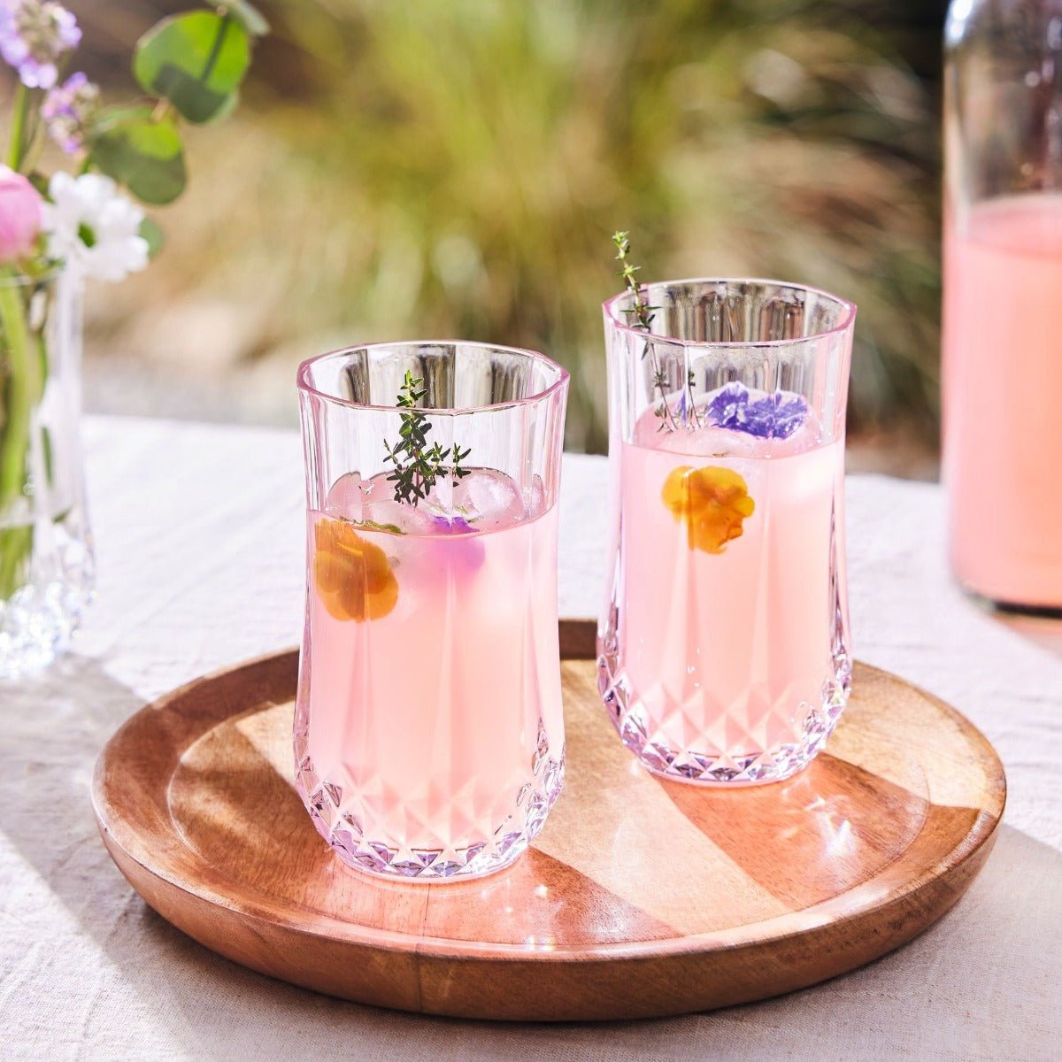 4 verres hauts 28 cl -LONGCHAMP transparent, CRISTAL D ARQUES