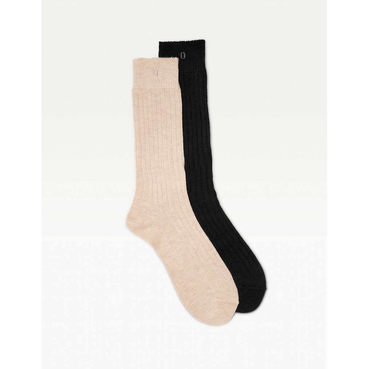Pack de 2 CHAUSSETTES noir beige, ODAJE
