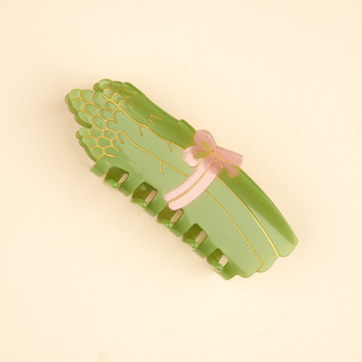 Pince à cheveux ASPERGE vert clair, COUCOU SUZETTE