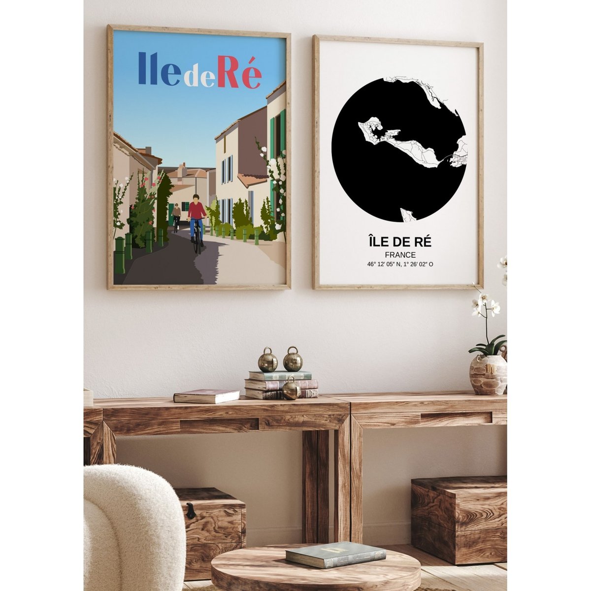 Affiche Île de Ré 2 blanc, L'AFFICHERIE
