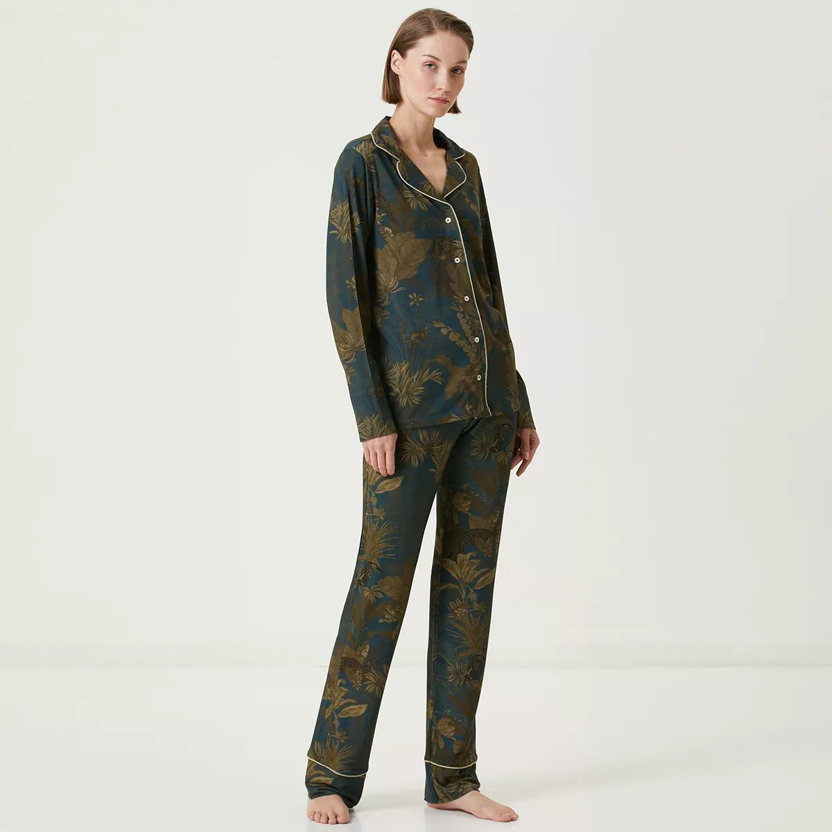 Veste jersey de viscose & élasthanne RAINFOREST bleu dore, GARNIER THIEBAUT