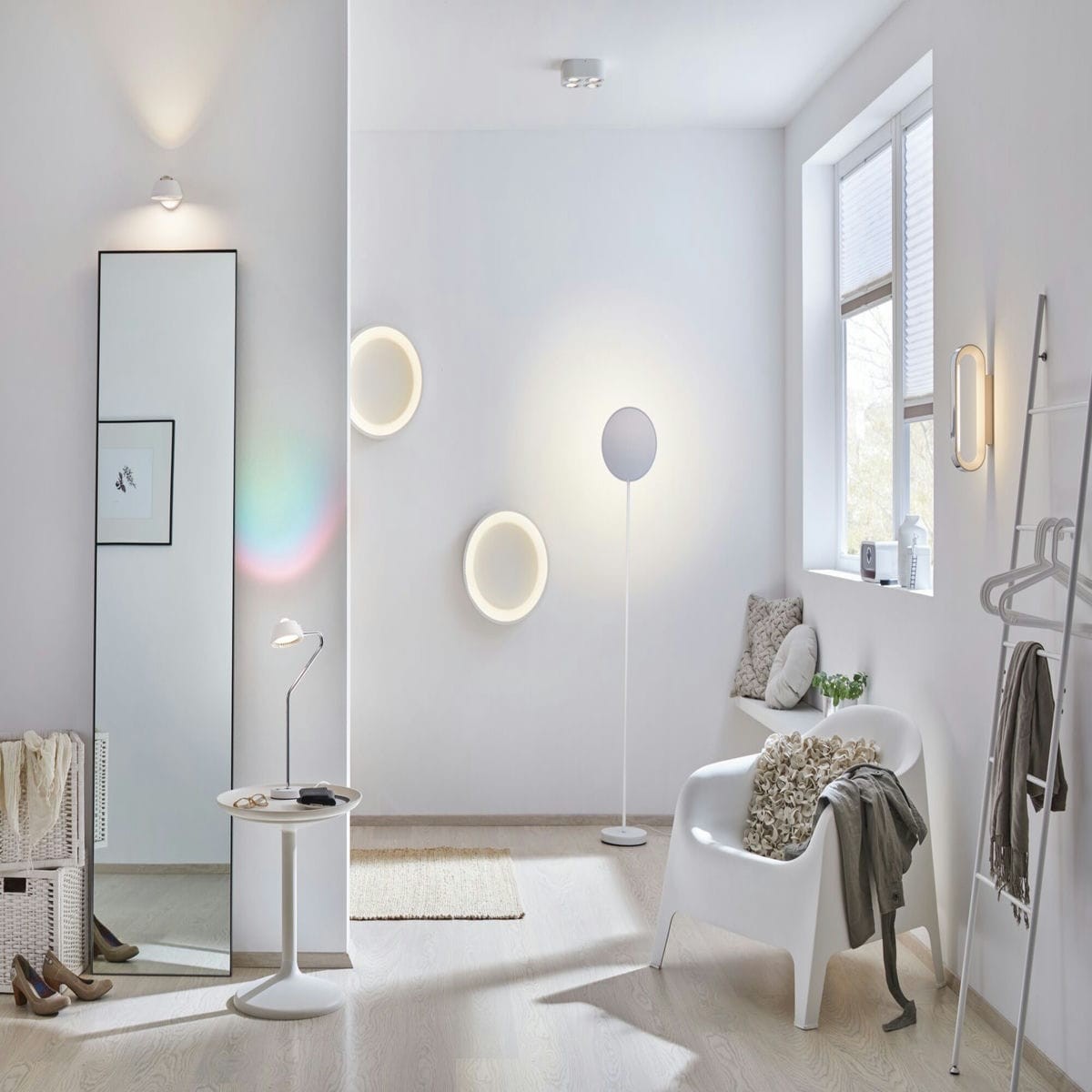 Applique led agena chrome & blanc 20w chromé, PAULMANN