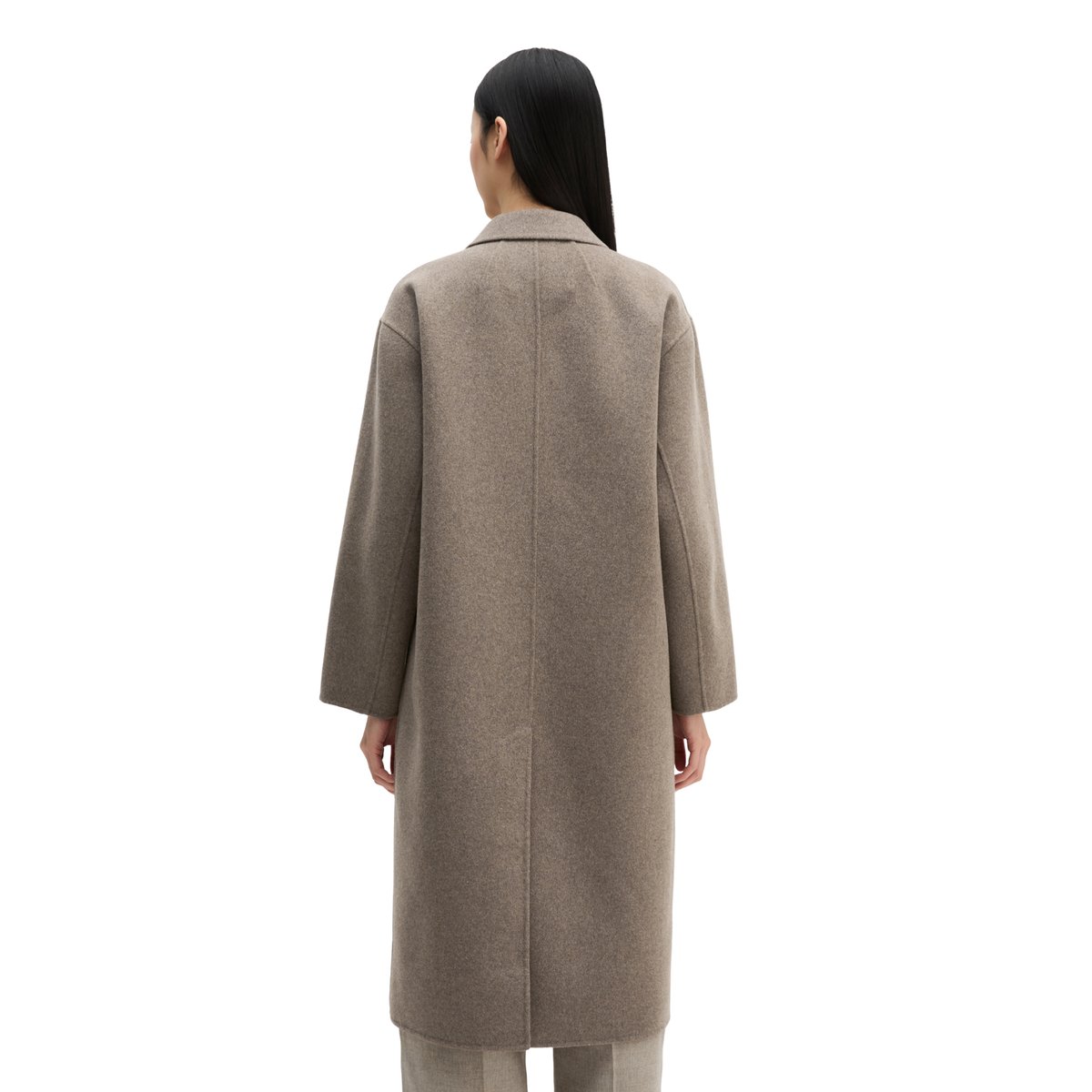 Manteau en laine relaxed en double face mélangée de haute qualité beige, MARC O'POLO
