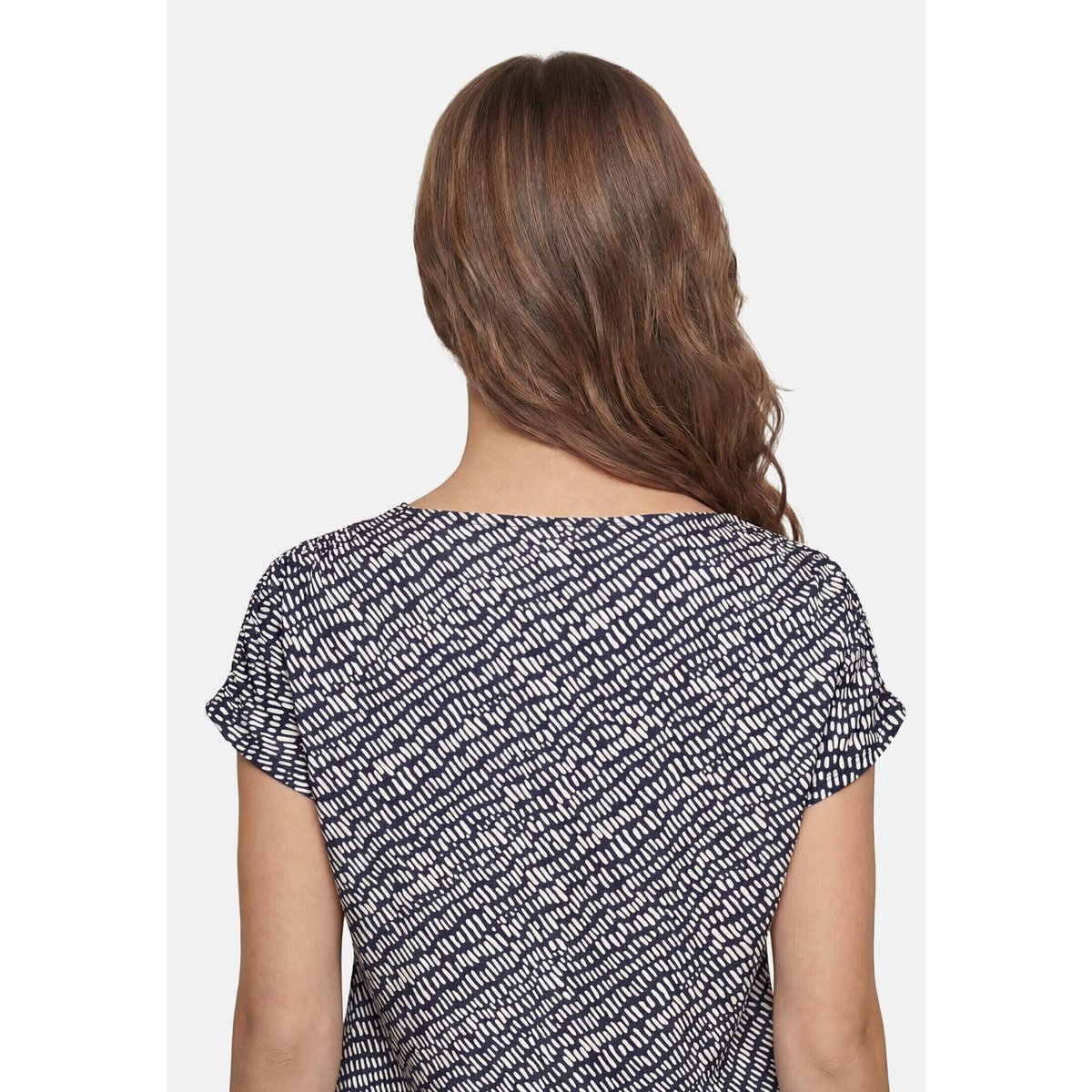 Haut imprimé à élastique dark blue/beige, BETTY BARCLAY