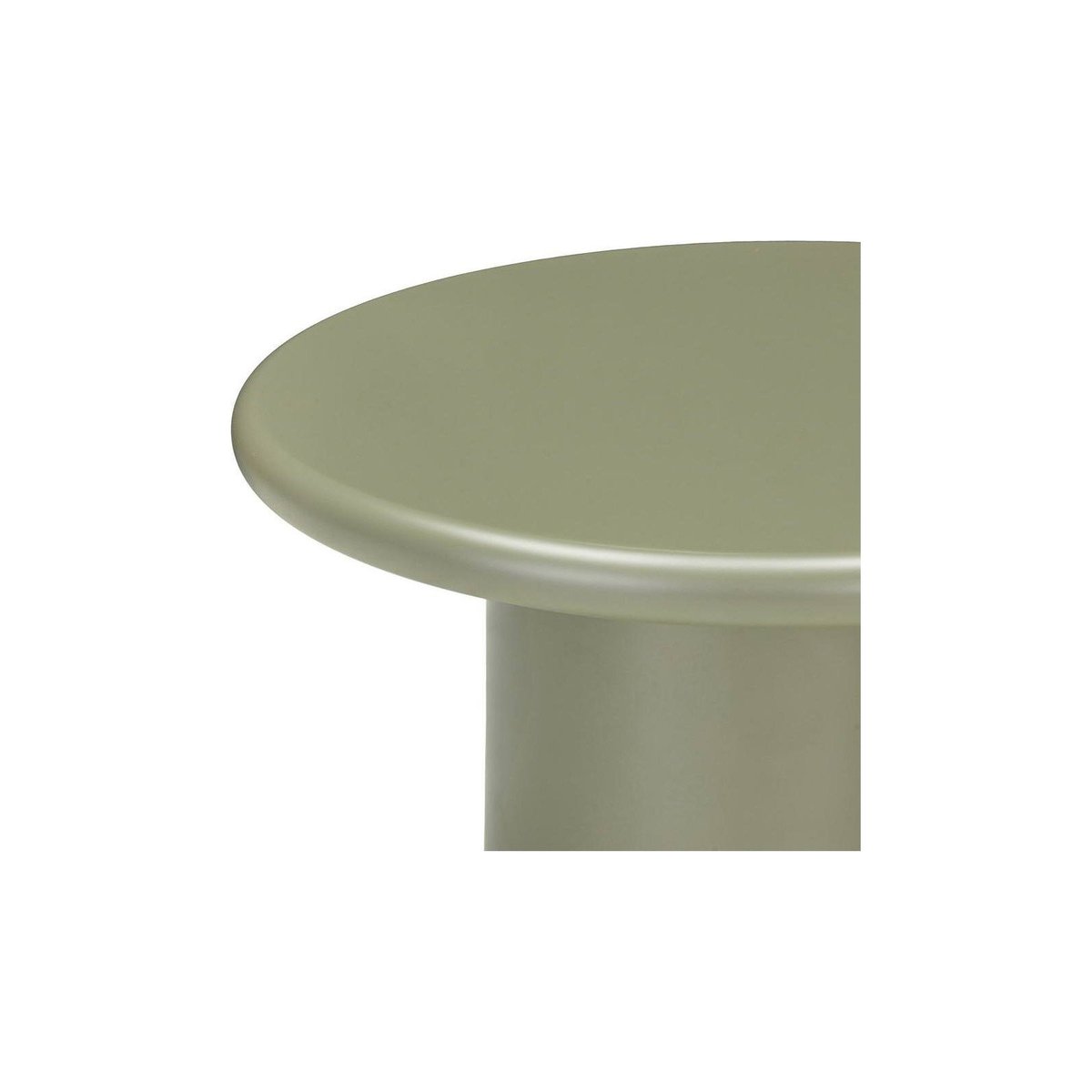 Table basse ronde collection HARP en bois vert olive mat, RECOLLECTION