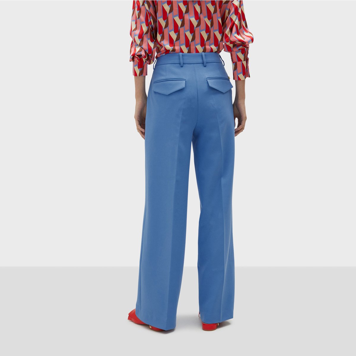 Pantalon classique large azur, LOLA CASADEMUNT