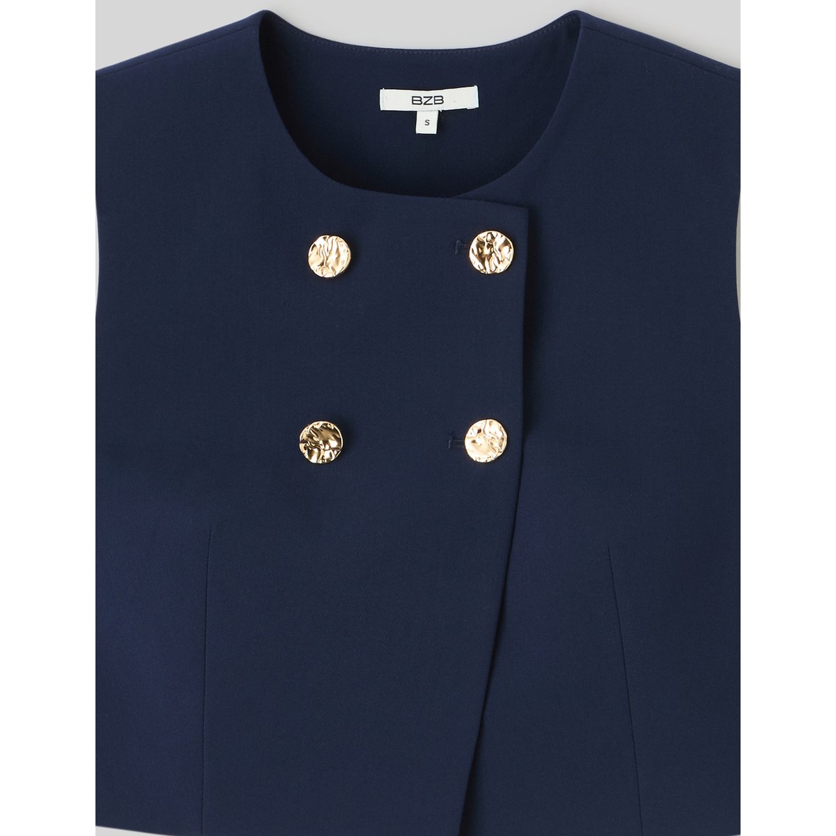 Veste boutonnée bleu foncé, BZB