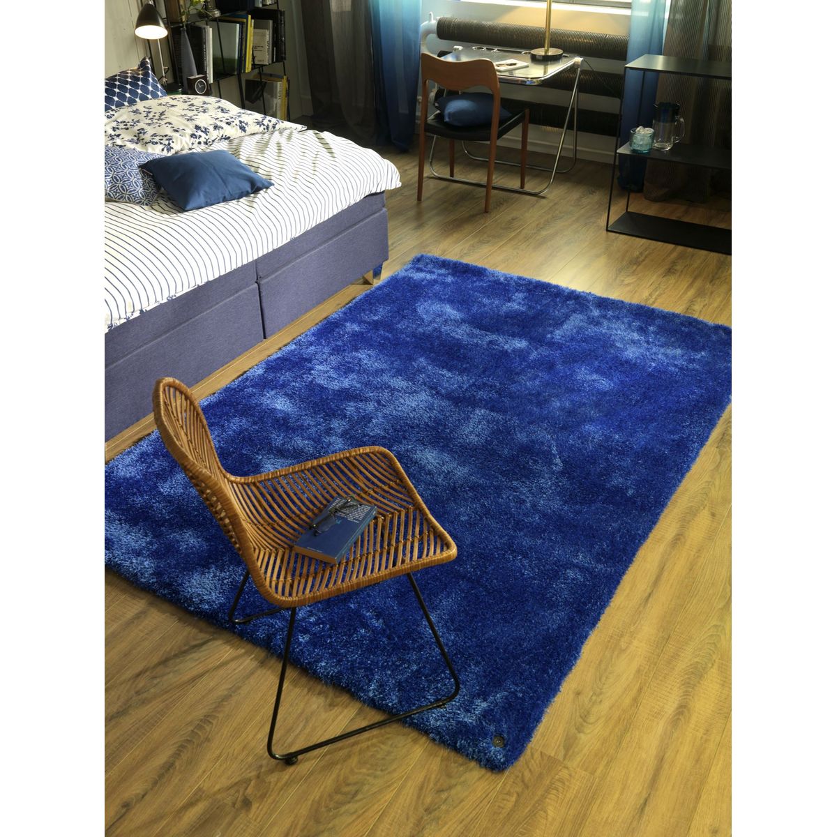 Tapis Shaggy SOFT brillant à poils longs anthracite, TOM TAILOR