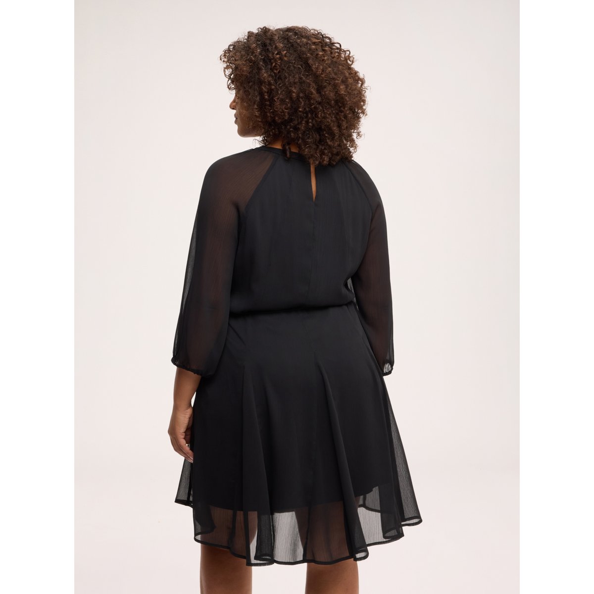 Robe courte évasée noir, FIORELLA RUBINO