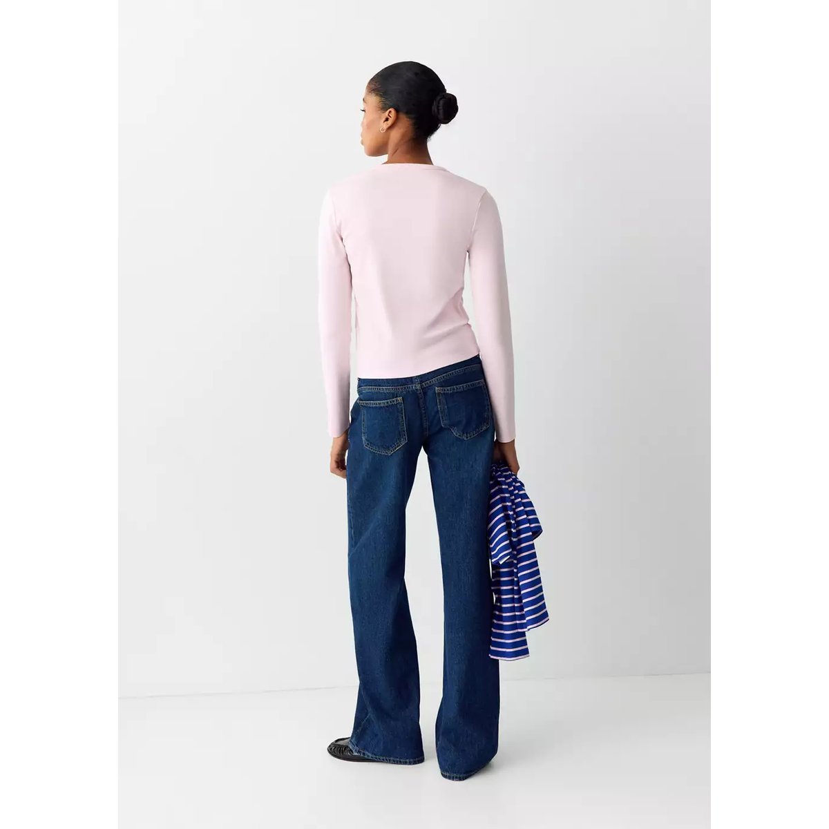 T-shirt coton manches longues rose, MANGO TEEN