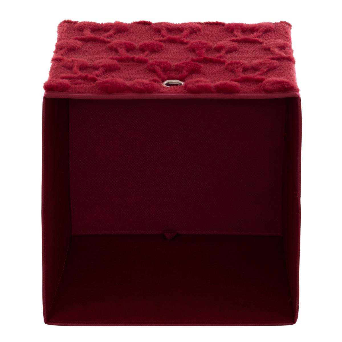 Panier de rangement pliable texturé à motif fruit FRACI rouge, ATMOSPHERA FOR KIDS