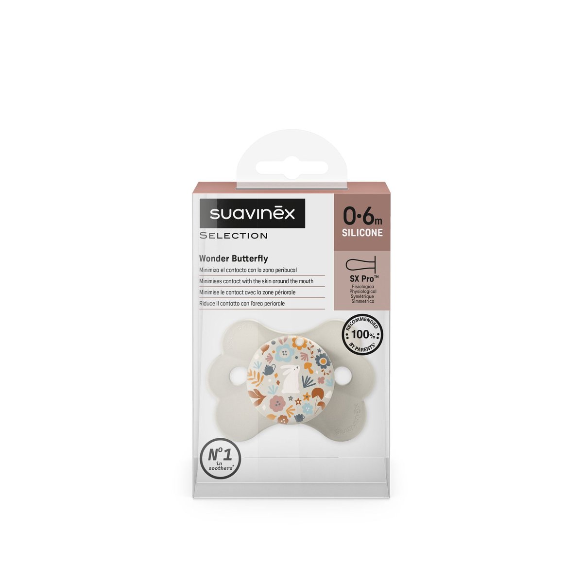 Sucette réversible SX Pro 0/6M wonderland beige, SUAVINEX