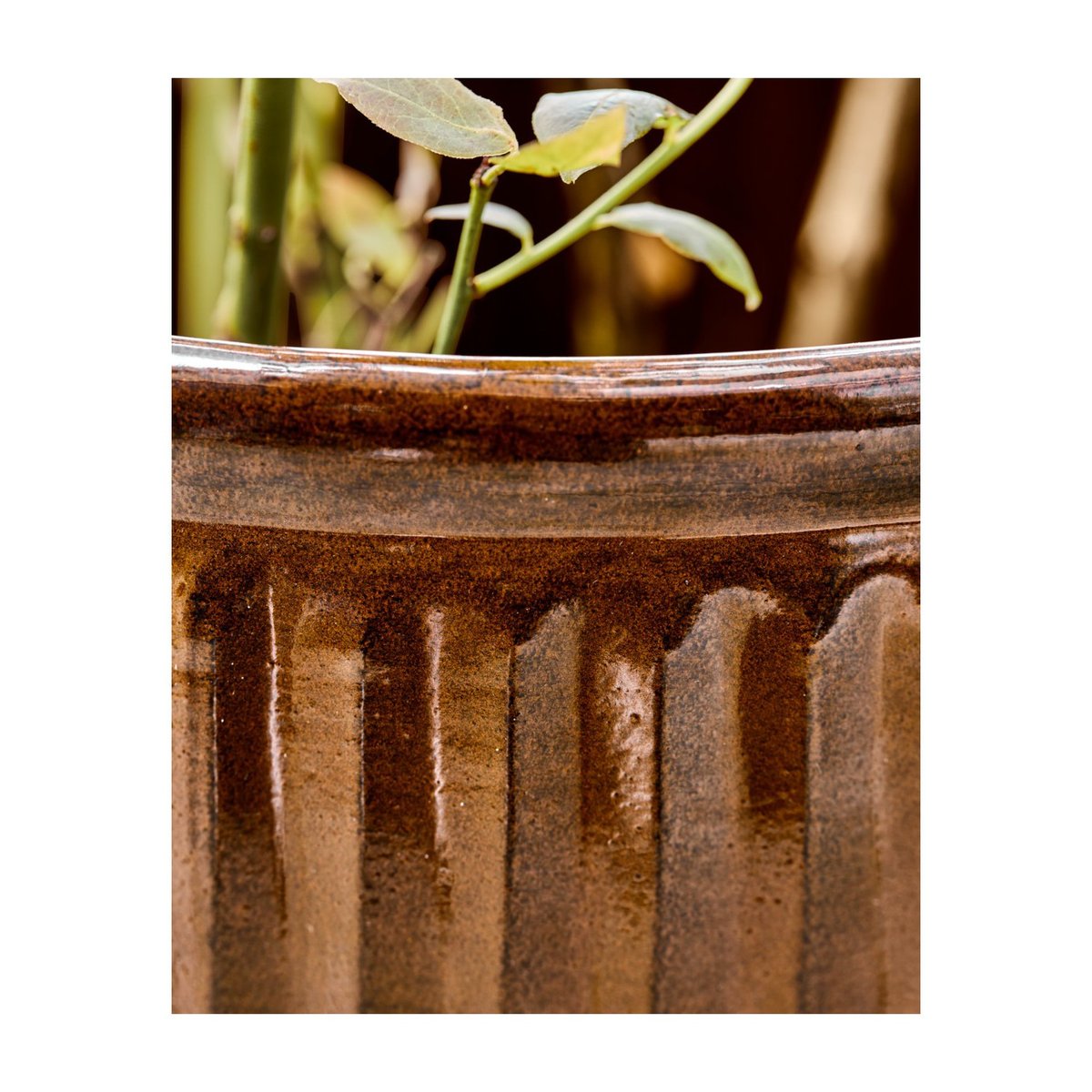 Lot de 2 cache-pots Groove dia 30 cm marron, HOUSE DOCTOR