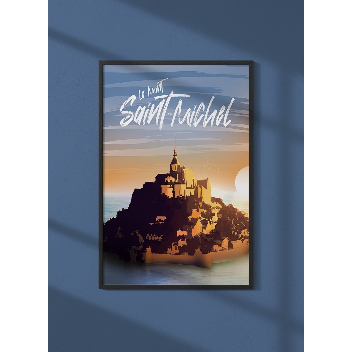 Affiche ville Mont-Saint-Michel blanc, L'AFFICHERIE