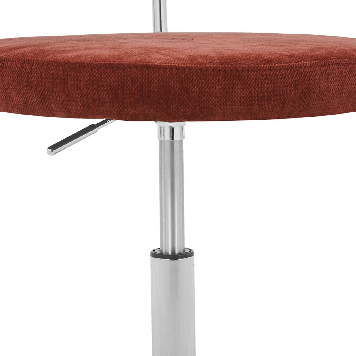 Chaise de bureau vintage à roulettes tissu ANGELA rouge, SWEEEK