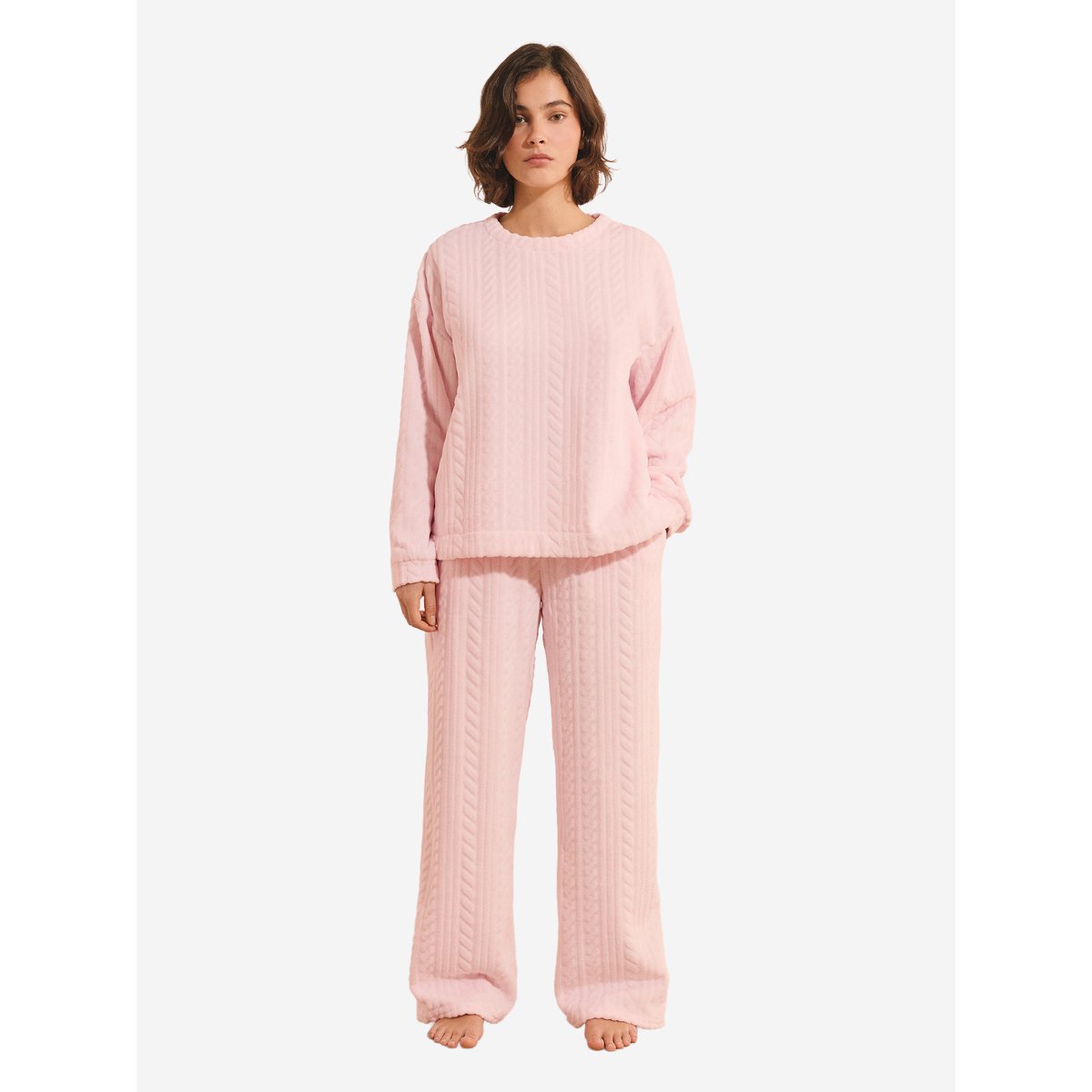Pantalon de pyjama large LORIANA rose, ETAM