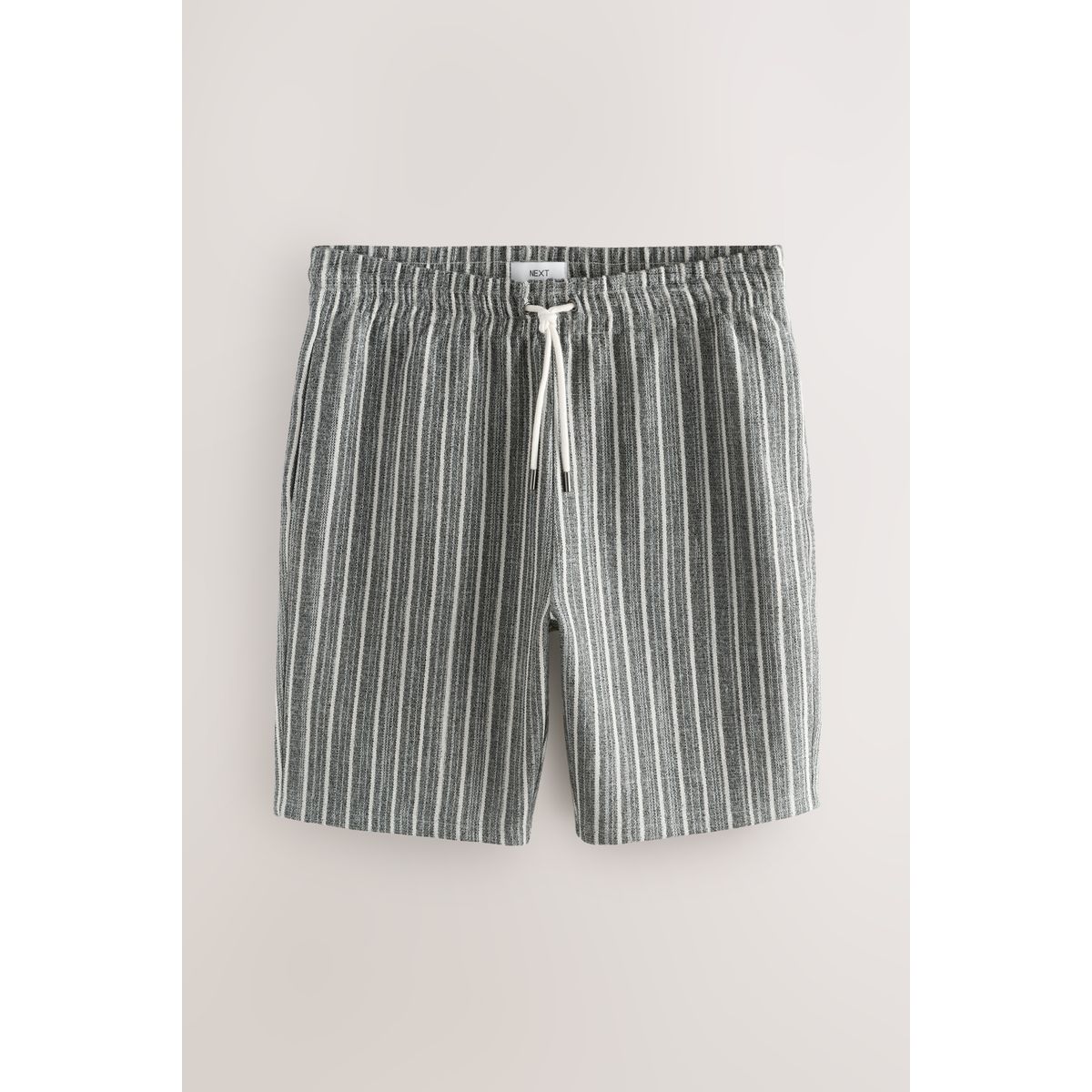 Short texturé en jersey à rayures noir, NEXT