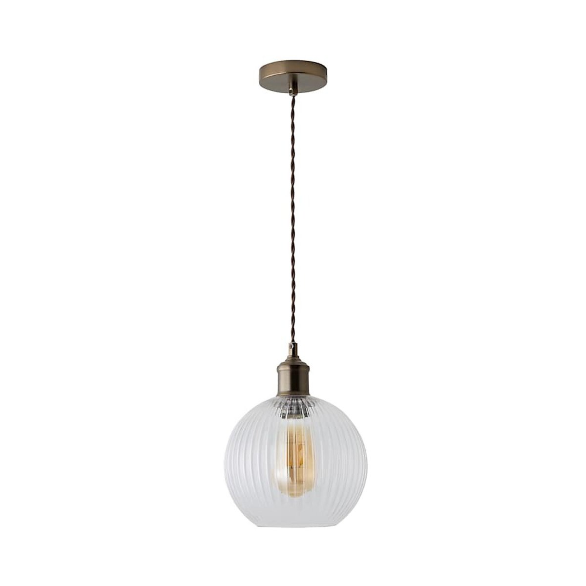 Maddy Pendant Light with Filament Bulb brushed brass, ÉDITÉ