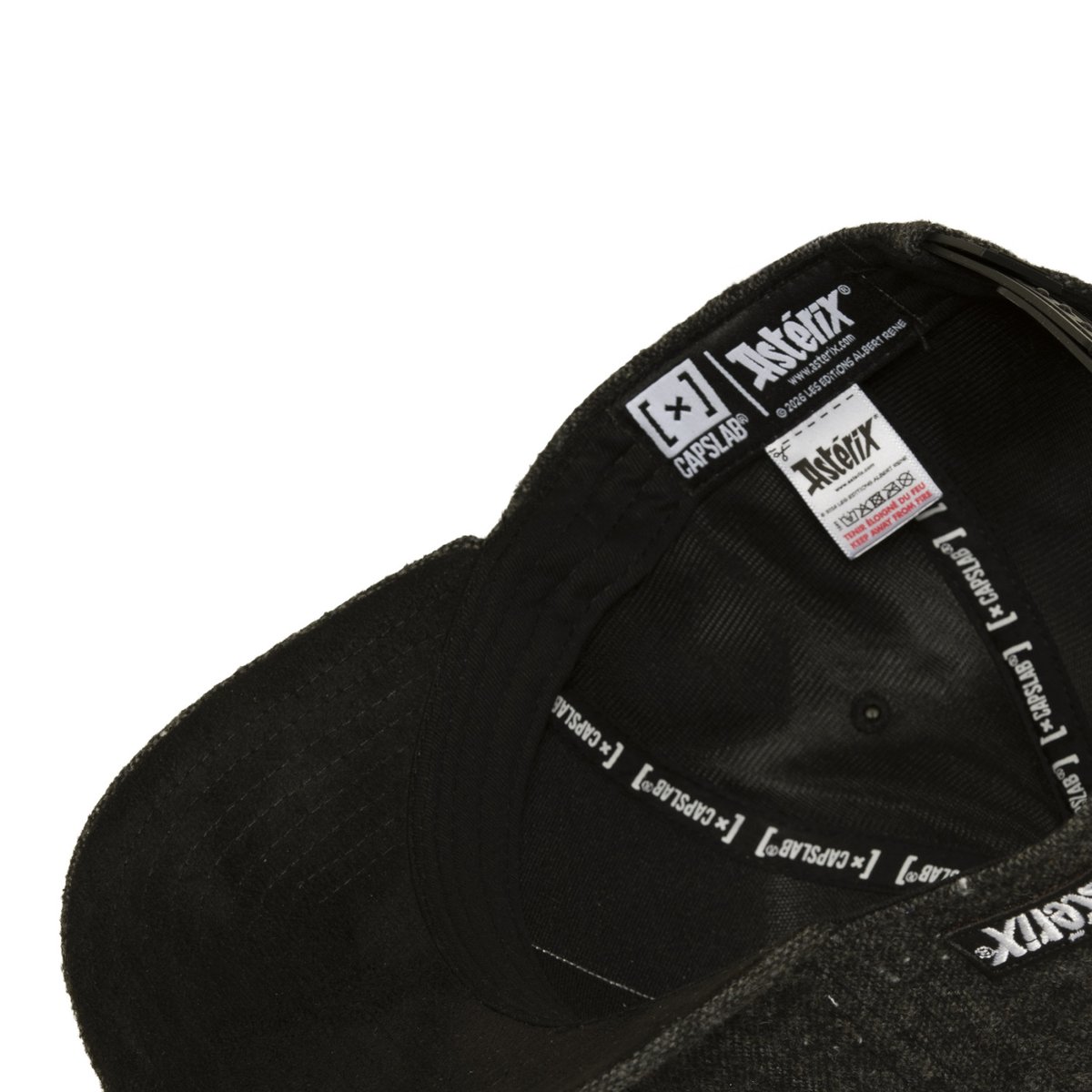 Casquette baseball ASTERIX gris foncé/noir/blanc, CAPSLAB