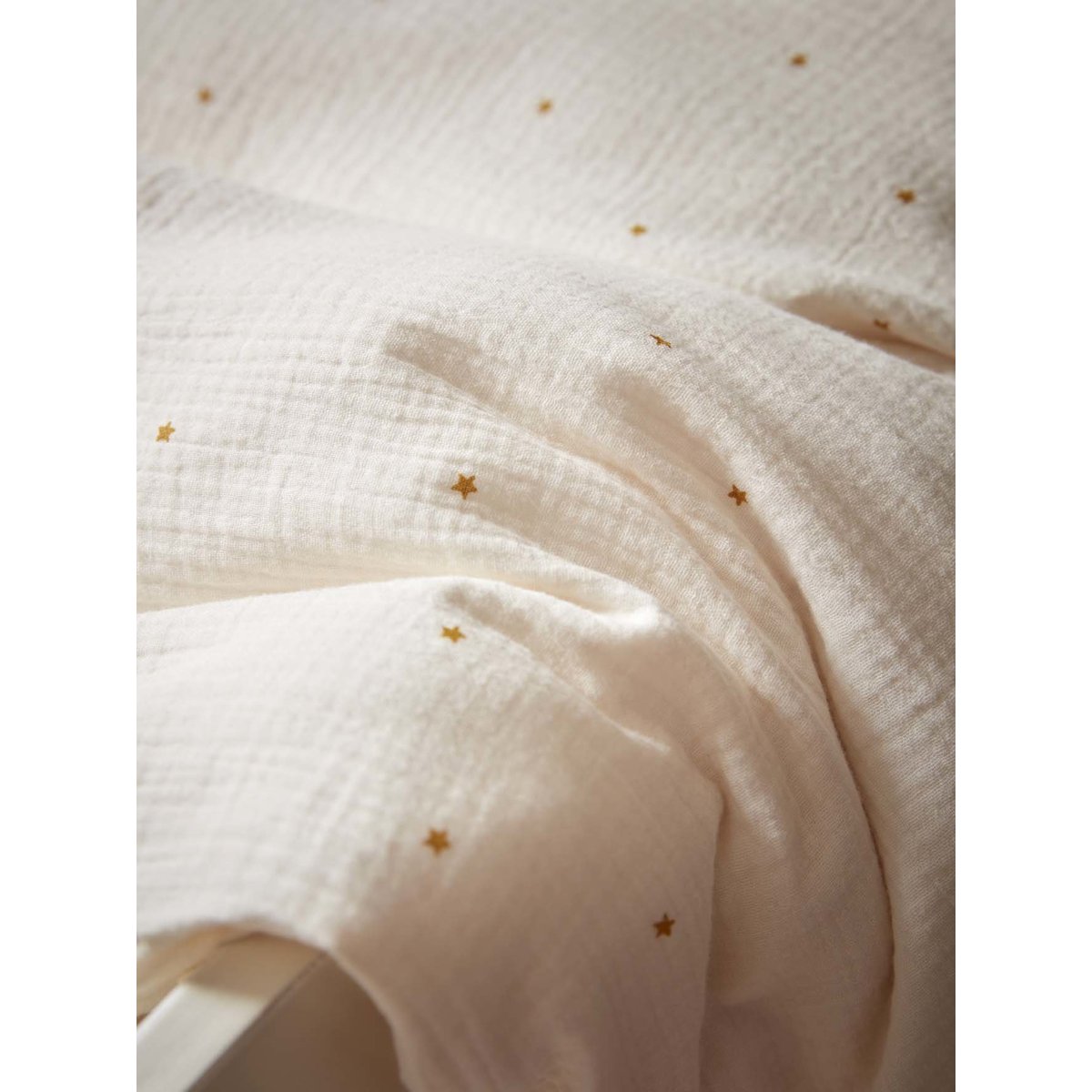 Housse de couette gaze de coton biologique "JUNIOR" blanc moyen imprime, CYRILLUS