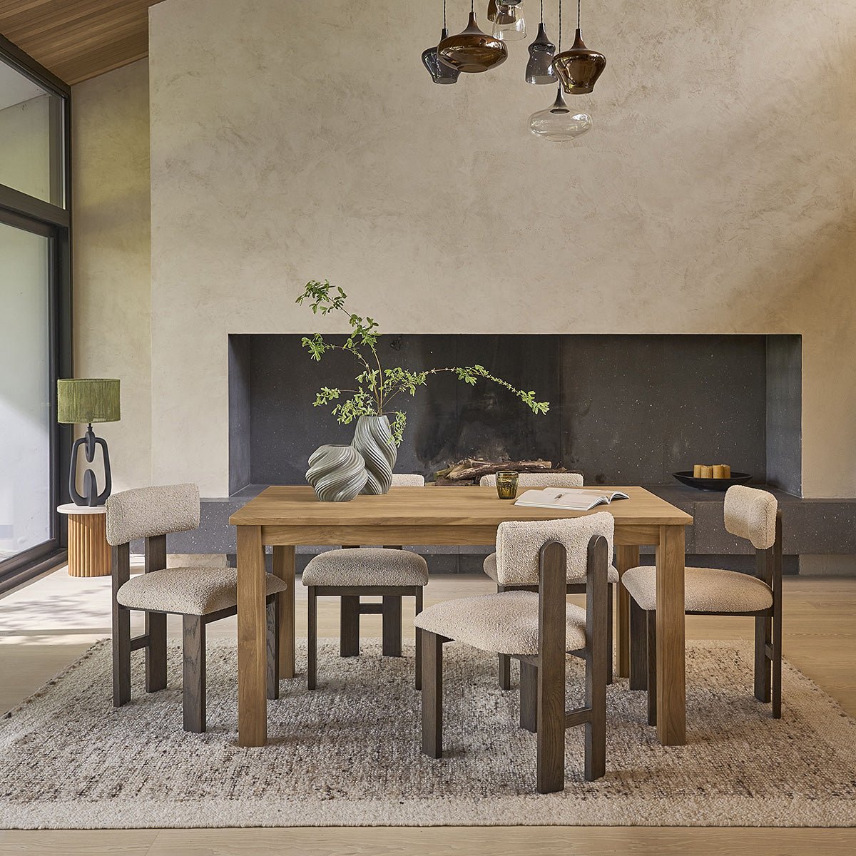 Table en teck massif 6 pers.  BOSTON naturel, BERAH GETAH
