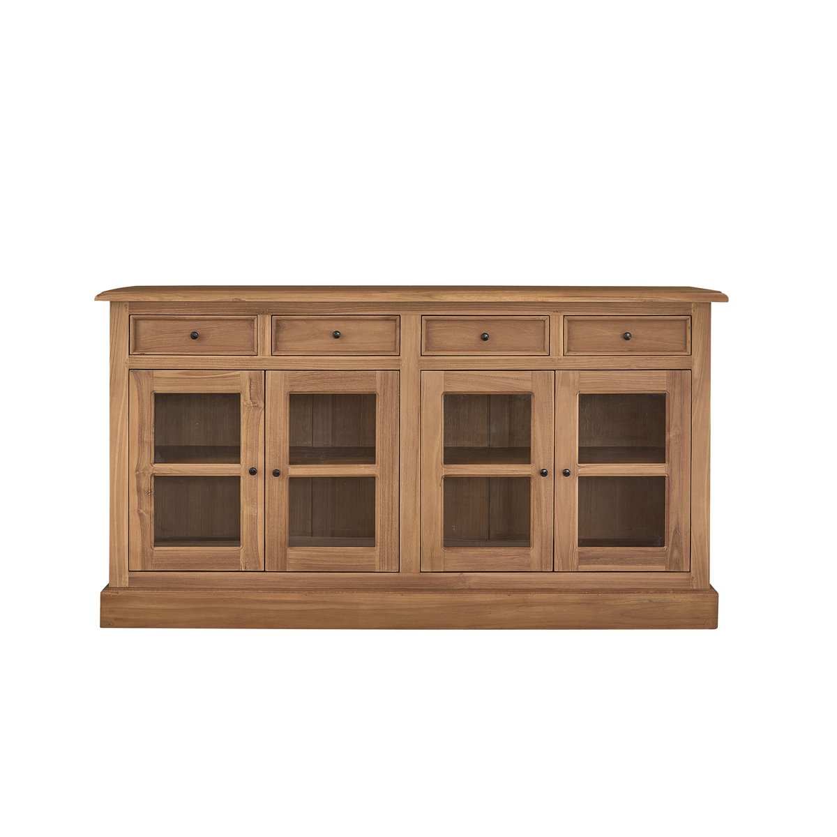 Buffet en teck massif 160 cm 4 portes 4 tiroirs  DOMAINE naturel, BERAH GETAH