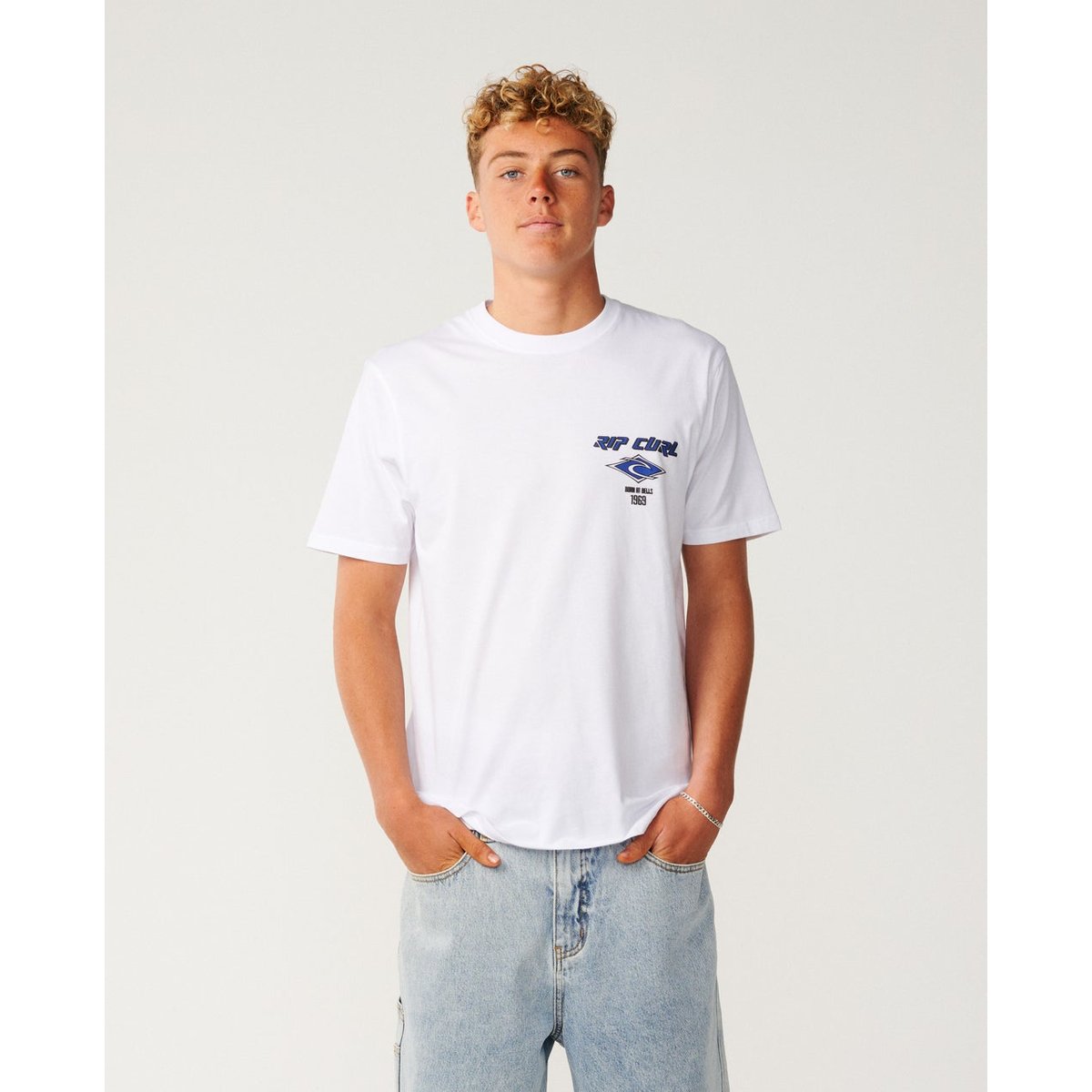 T-shirt relax FADE OUT ICON blanc, RIP CURL