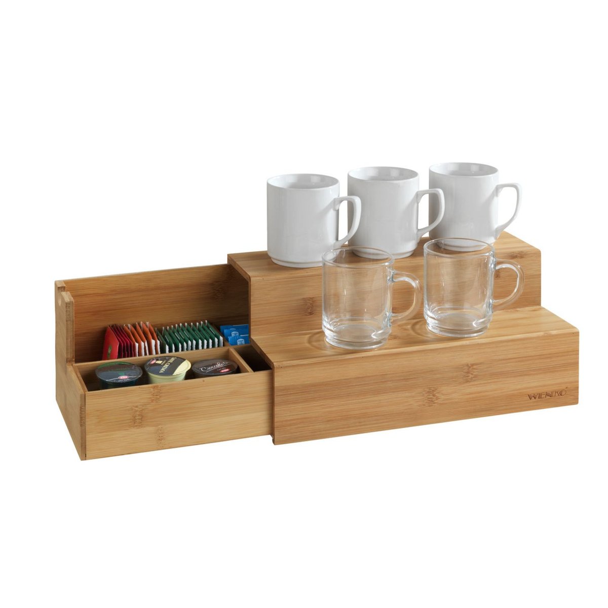 Boîte À Thé Et À Café - Bambou marron, WENKO