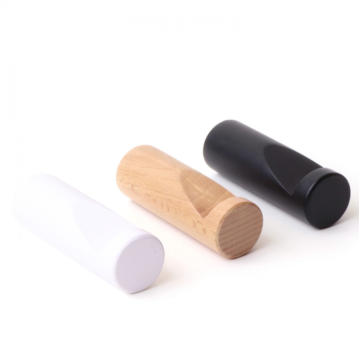 Patère Wook Cylindrique Unie Small Diam 30 X 90 mm blanc, ARCHIV