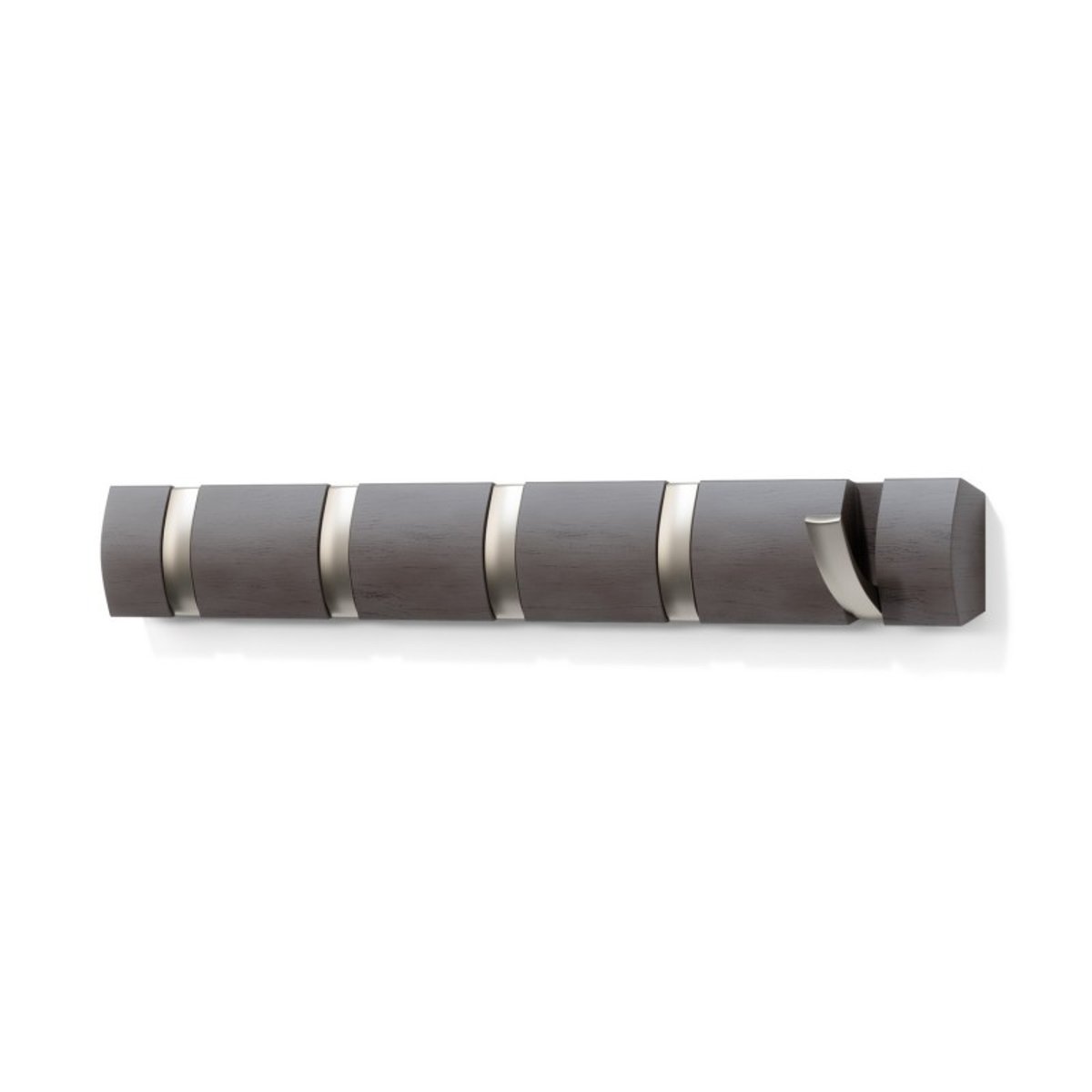 Portemanteau mural bois  FLIP bois flotté foncé, UMBRA
